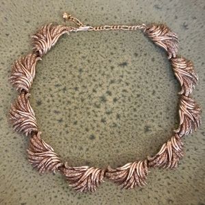 Silver frond necklace